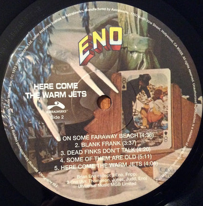 Eno* : Here Come The Warm Jets (LP, Album, RE, RM)