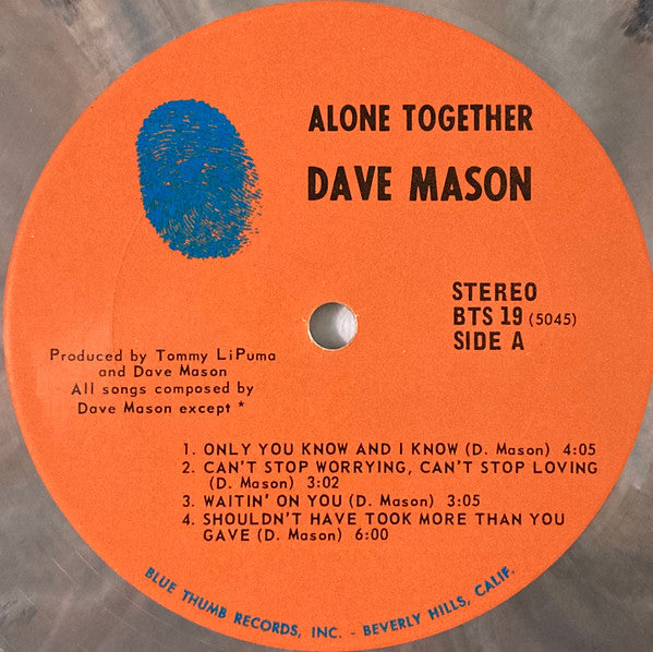 Dave Mason : Alone Together (LP, Album, Tri)