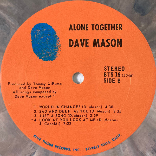 Dave Mason : Alone Together (LP, Album, Tri)