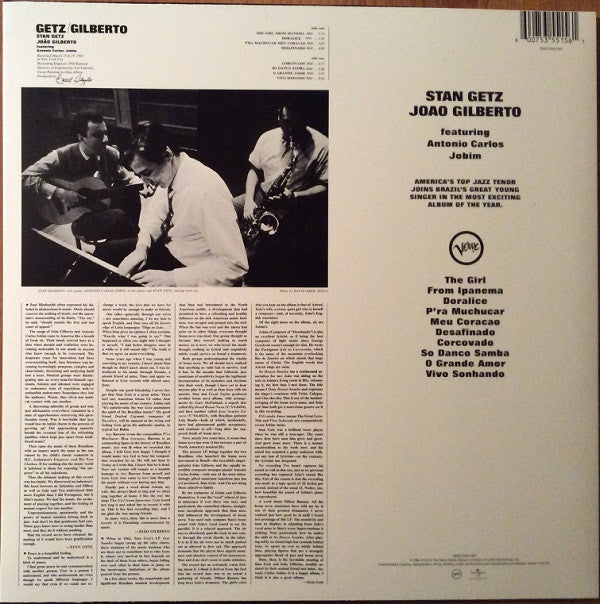 Stan Getz, João Gilberto Featuring Antonio Carlos Jobim : Getz / Gilberto (LP, Album, RE, RM)