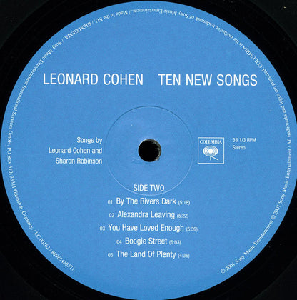 Leonard Cohen : Ten New Songs (LP, Album, RE, RM, 180)