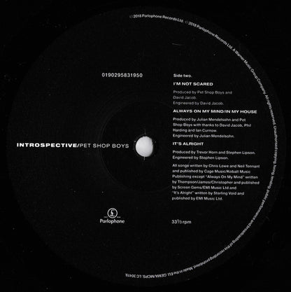 Pet Shop Boys : Introspective (LP, Album, RE, RM, 180)