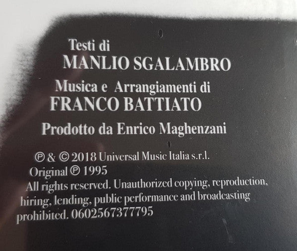 Franco Battiato : L'Ombrello E La Macchina Da Cucire (LP, RE)