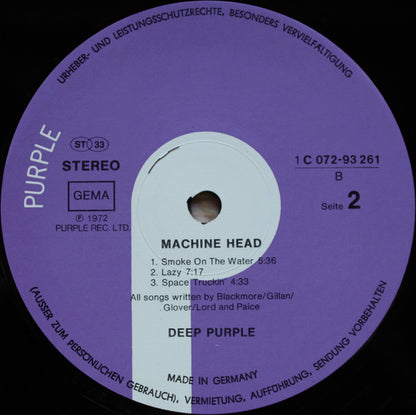Deep Purple : Machine Head (LP, Album, RP, Pur)