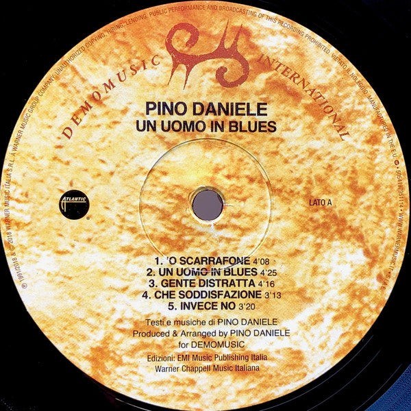 Pino Daniele : Un Uomo In Blues (LP, Album, RE, RM, S/Edition, 180)