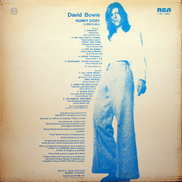 David Bowie : Hunky Dory = A Pedir De Boca (LP, Album, RE)