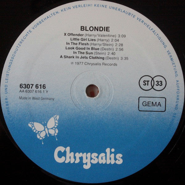 Blondie : Blondie (LP, Album, RE)