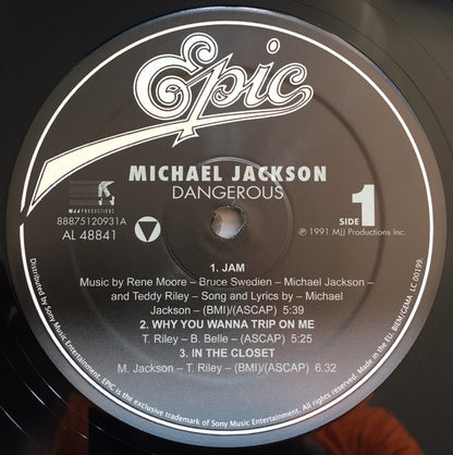 Michael Jackson : Dangerous (2xLP, Album, RE, 180)