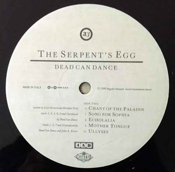 Dead Can Dance : The Serpent's Egg (LP, Album)