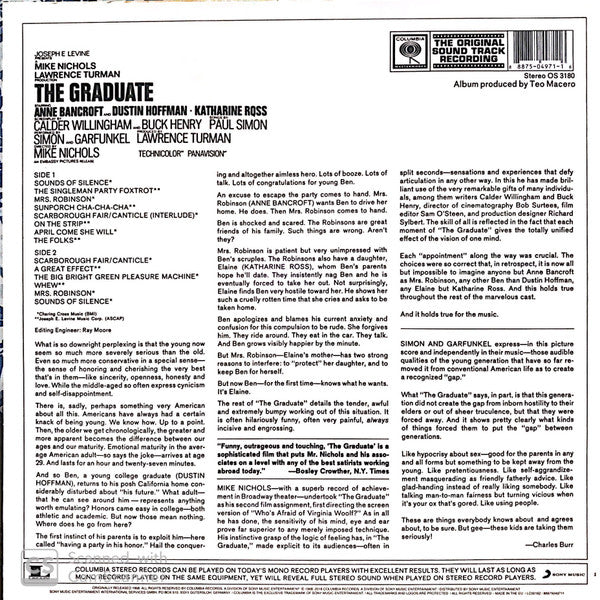 Simon & Garfunkel, Dave Grusin : The Graduate (Original Sound Track Recording) (LP, Album, RE)