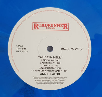 Annihilator (2) : Alice In Hell (LP, Album, Ltd, Num, Blu)