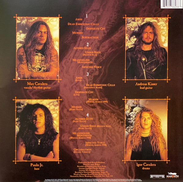 Sepultura : Arise (LP, Album, RE, RM + LP, Comp + 180)