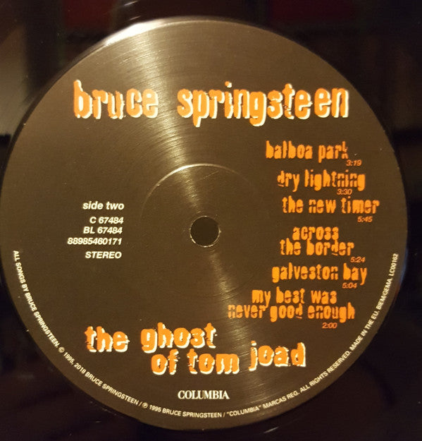 Bruce Springsteen : The Ghost Of Tom Joad (LP, Album, RE, RM)