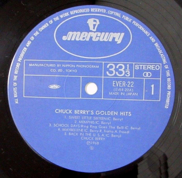 Chuck Berry : Johnny B. Goode Chuck Berry's Golden Hits (LP, Album, RE, Dig)