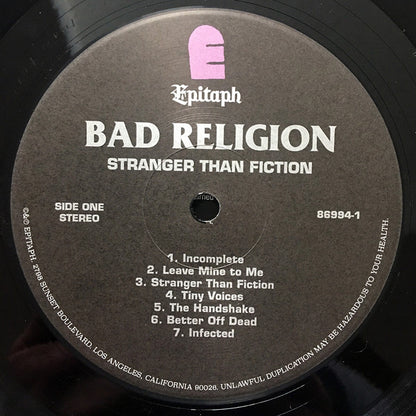 Bad Religion : Stranger Than Fiction (LP, Album, RE)