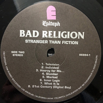 Bad Religion : Stranger Than Fiction (LP, Album, RE)