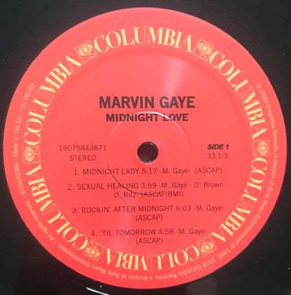 Marvin Gaye : Midnight Love (LP, Album, RE)