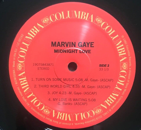 Marvin Gaye : Midnight Love (LP, Album, RE)