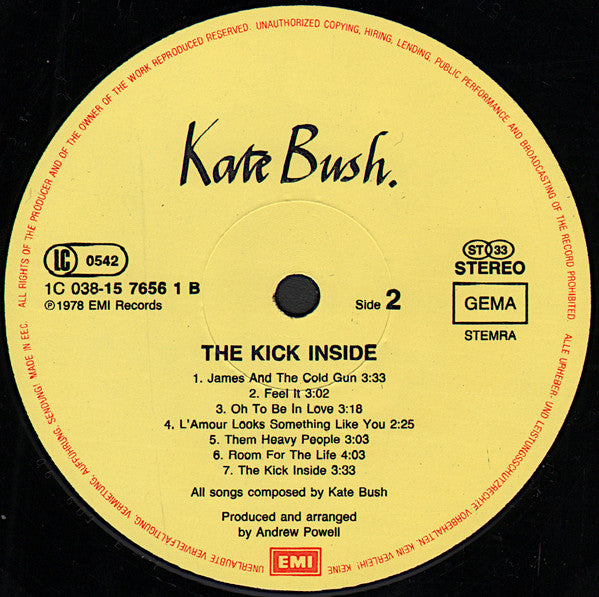 Kate Bush : The Kick Inside (LP, Album, RE)