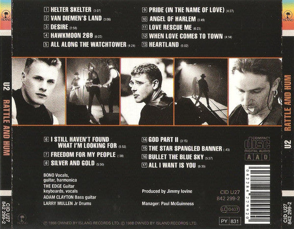 U2 : Rattle And Hum (CD, Album)