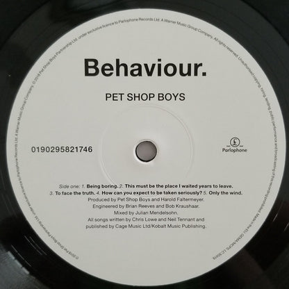 Pet Shop Boys : Behaviour. (LP, Album, RE, RM, 180)