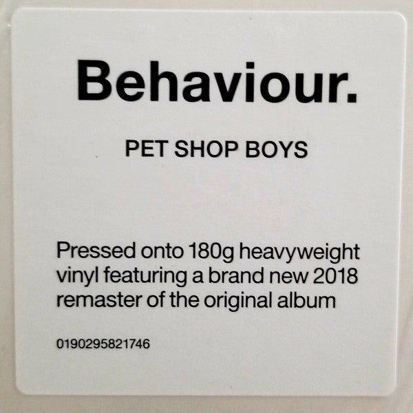 Pet Shop Boys : Behaviour. (LP, Album, RE, RM, 180)