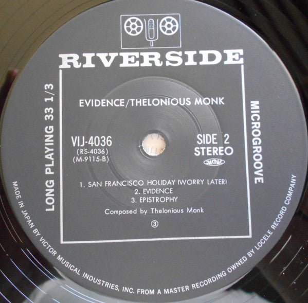 Thelonious Monk : Evidence (LP, Album)