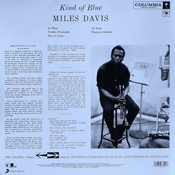 Miles Davis : Kind Of Blue (LP, Album, Ltd, RE, Blu)