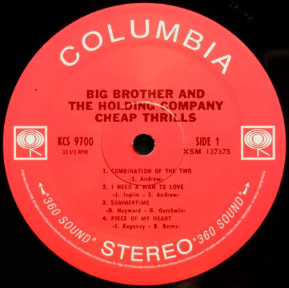 Big Brother & The Holding Company : Cheap Thrills (LP, Album, RE, Gat)