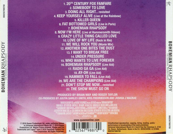 Queen : Bohemian Rhapsody (The Original Soundtrack) (CD, Album, Comp)