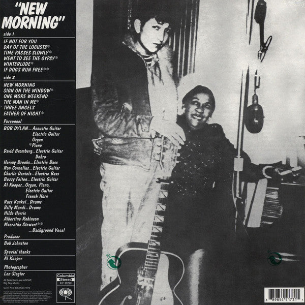 Bob Dylan : New Morning (LP, Album, RE)