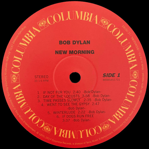 Bob Dylan : New Morning (LP, Album, RE)