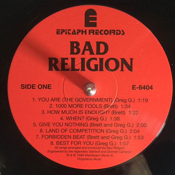 Bad Religion : Suffer (LP, Album, RE)
