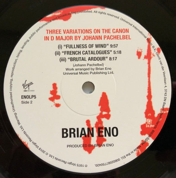 Brian Eno : Discreet Music (LP, Album, RE, RM, 180)