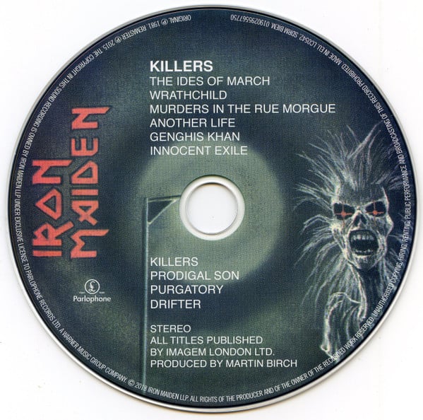 Iron Maiden : Killers (CD, Album, RE, RM, Dig)