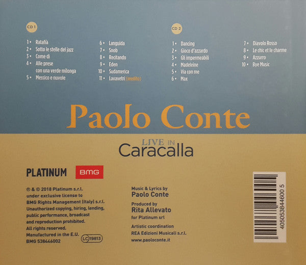 Paolo Conte : Live In Caracalla (2xCD, Album)