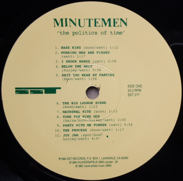 Minutemen : The Politics Of Time (LP, Album, RE)