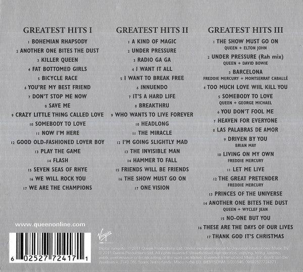 Queen : Greatest Hits I II & III (The Platinum Collection) (CD, Comp, RM + CD, Comp, RM + CD, Comp, RM + Box, )