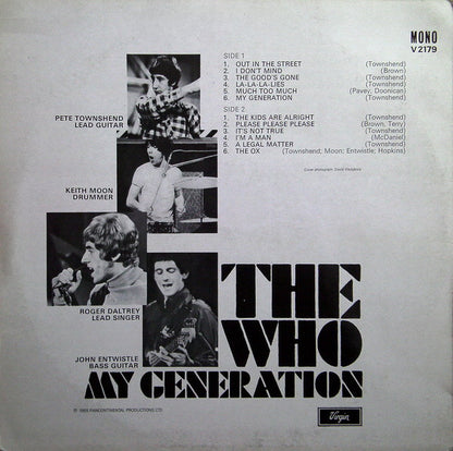 The Who : My Generation (LP, Album, Mono, RE, Loi)