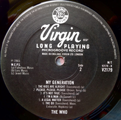 The Who : My Generation (LP, Album, Mono, RE, Loi)