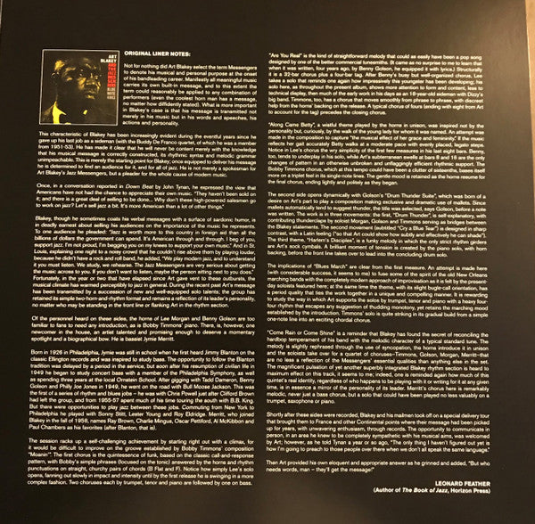 Art Blakey & The Jazz Messengers : Moanin’ (LP, Album, Ltd, RE)