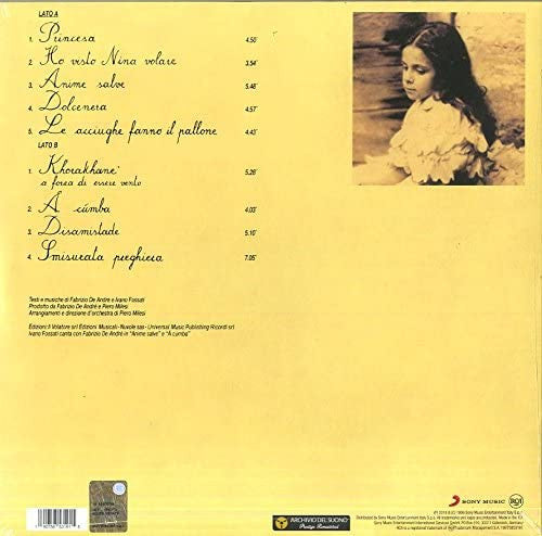 Fabrizio De Andre'* : Anime Salve (LP, Album, RE, 180)
