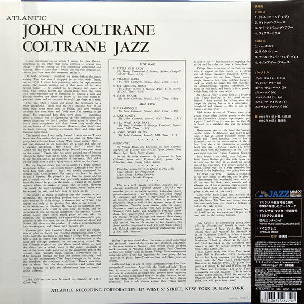 John Coltrane : Coltrane Jazz (LP, Album, Mono, Ltd, RE)