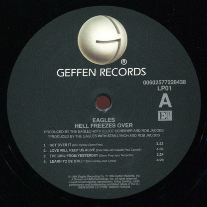 Eagles : Hell Freezes Over (2xLP, Album, RE, RM, 180)