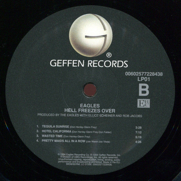 Eagles : Hell Freezes Over (2xLP, Album, RE, RM, 180)