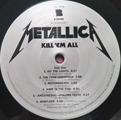 Metallica : Kill 'Em All (LP, Album, RE, RM)