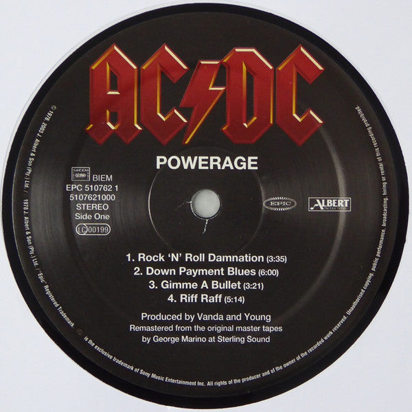 AC/DC : Powerage (LP, Album, RE, RM, 180)