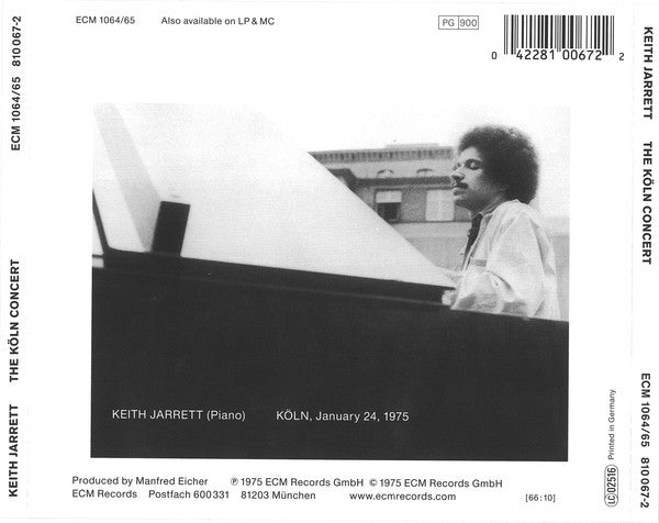 Keith Jarrett : The Köln Concert (CD, Album, RE, Arv)