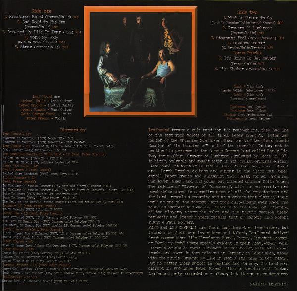Leaf Hound : Growers Of Mushroom (LP, Album, RE, Gat)
