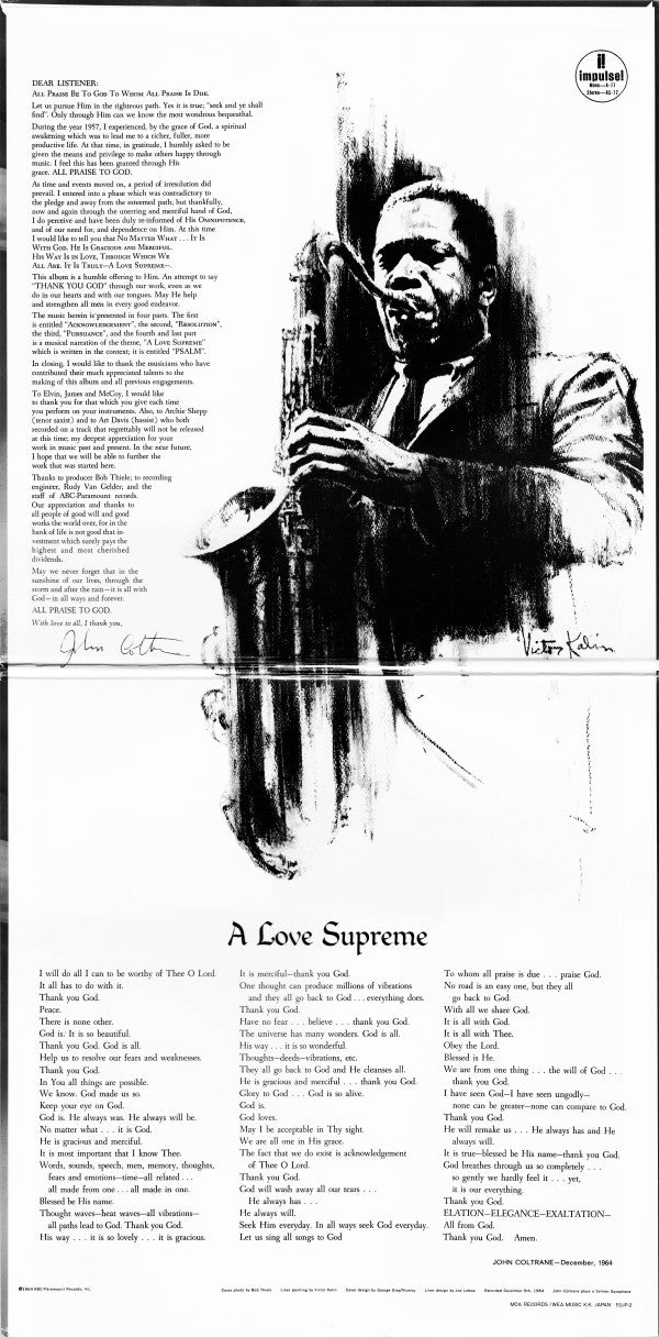 John Coltrane : A Love Supreme (LP, Album, RE, Gat)